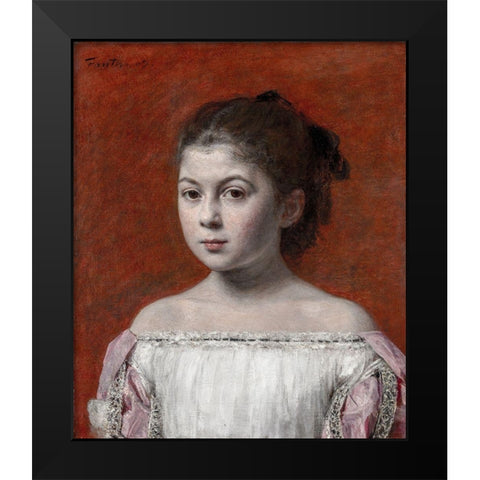 Marie-Yolande de Fitz-James Black Modern Wood Framed Art Print by Fantin-Latour, Henri