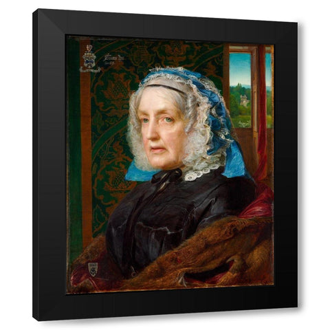 Portrait of Susanna Rose Black Modern Wood Framed Art Print with Double Matting by Sandys, Frederick