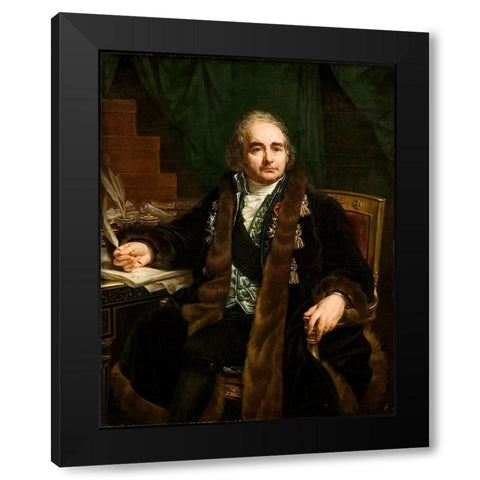 Portrait of Count Jean-Antoine Chaptal Black Modern Wood Framed Art Print by Gros, Antoine-Jean