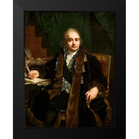 Portrait of Count Jean-Antoine Chaptal Black Modern Wood Framed Art Print by Gros, Antoine-Jean