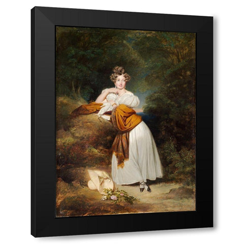 Sophie Guillemette, Grand Duchess of Baden (1801-1865) Black Modern Wood Framed Art Print with Double Matting by Winterhalter, Franz Xaver