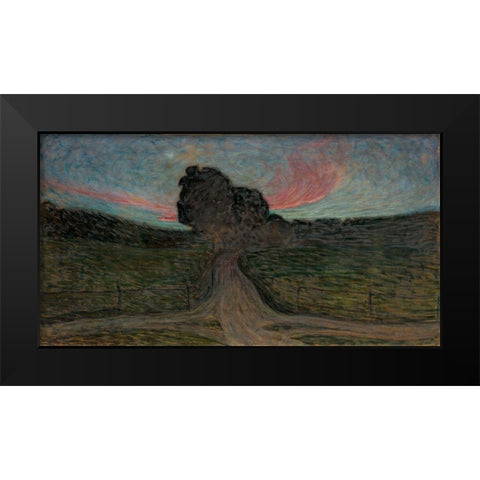 Evening Mood-Lidingo Black Modern Wood Framed Art Print by Jansson, Eugene