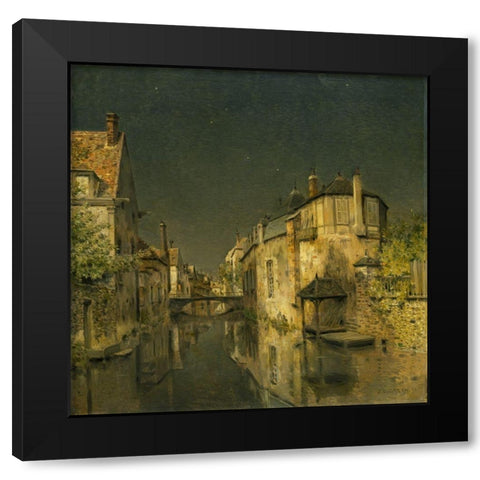 Midnight Black Modern Wood Framed Art Print by Cazin, Jean-Charles