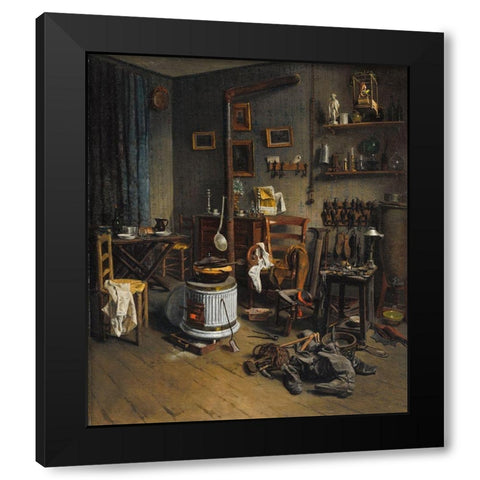 Cobblers Quarters Black Modern Wood Framed Art Print by Duplessy, Jean-Alphonse