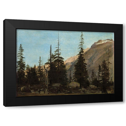 Alpine Landscape, The Handegg, Switzerland Black Modern Wood Framed Art Print by Gerome, Jean-Leon