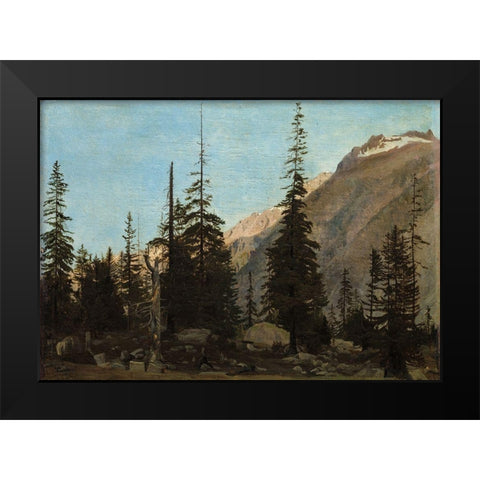 Alpine Landscape, The Handegg, Switzerland Black Modern Wood Framed Art Print by Gerome, Jean-Leon
