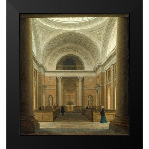 The Slotskirken of Christiansborg, Copenhagen Black Modern Wood Framed Art Print by Hansen, Heinrich