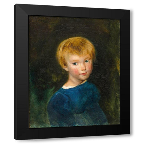 Marguerite-Juliette Pierret Black Modern Wood Framed Art Print by Delacroix, Eugene
