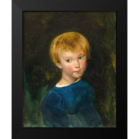 Marguerite-Juliette Pierret Black Modern Wood Framed Art Print by Delacroix, Eugene