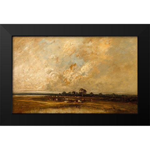 Marshland Black Modern Wood Framed Art Print by Dupre, Jules