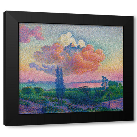 The Rose Cloud Black Modern Wood Framed Art Print with Double Matting by Cross, Henri-Edmond