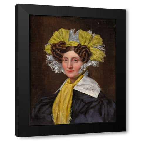 Mrs. Pearson Black Modern Wood Framed Art Print with Double Matting by Wonder, Pieter Christoffel