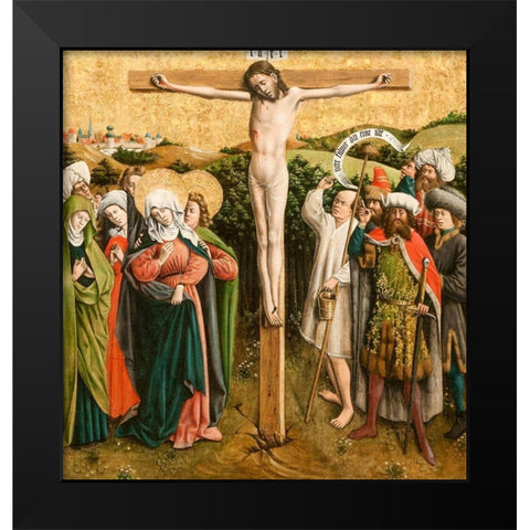 Altarpiece with The Passion of Christ Black Modern Wood Framed Art Print by Schlagl Altarpiece