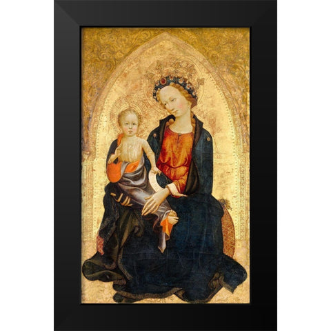 Madonna and Child Black Modern Wood Framed Art Print by Starnina, Gherardo