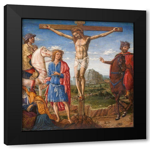 The Crucifixion Black Modern Wood Framed Art Print with Double Matting by Giovanni, Matteo di