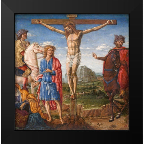 The Crucifixion Black Modern Wood Framed Art Print by Giovanni, Matteo di
