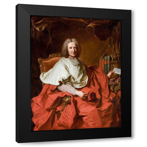 Portrait of Cardinal Guillaume Dubois Black Modern Wood Framed Art Print by Rigaud, Hyacinthe