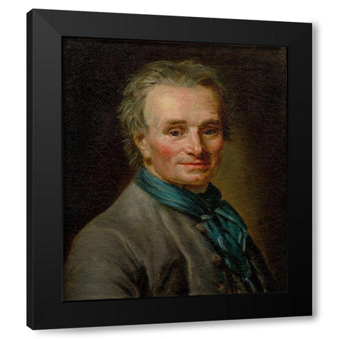Portrait of Jean-Baptiste Lemoyne the Younger Black Modern Wood Framed Art Print by Vigee-LeBrun, Elisabeth Louise