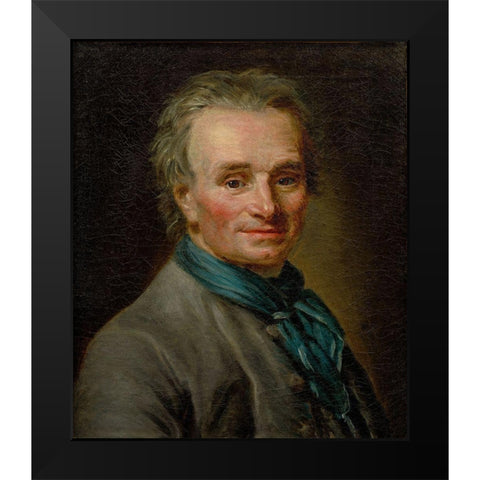Portrait of Jean-Baptiste Lemoyne the Younger Black Modern Wood Framed Art Print by Vigee-LeBrun, Elisabeth Louise