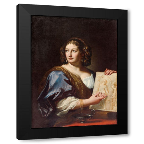 Portrait of Francesca Gommi Maratti Black Modern Wood Framed Art Print by Maratti, Carlo