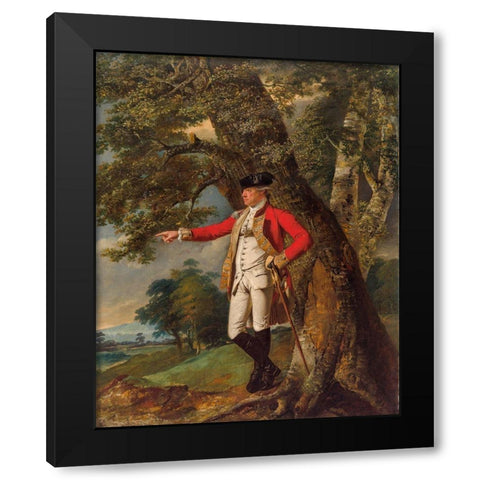 Portrait of Colonel Charles Heathcote Black Modern Wood Framed Art Print with Double Matting by Wright, Joseph of Derby