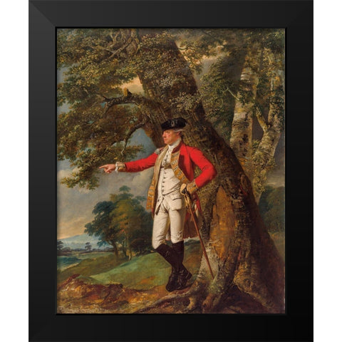 Portrait of Colonel Charles Heathcote Black Modern Wood Framed Art Print by Wright, Joseph of Derby