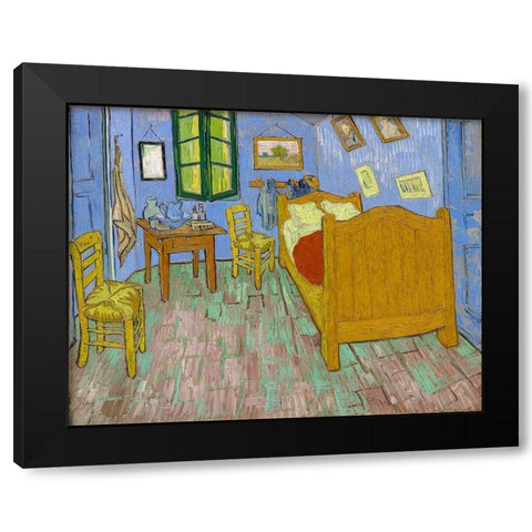 The Bedroom 1889 Black Modern Wood Framed Art Print by Van Gogh, Vincent