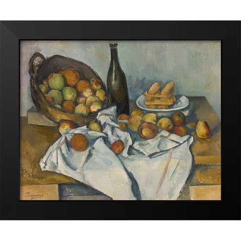 The Basket of Apples 1893 Black Modern Wood Framed Art Print by Cezanne, Paul