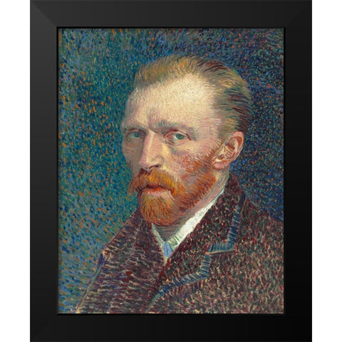 Self-Portrait 1887 Black Modern Wood Framed Art Print by Van Gogh, Vincent