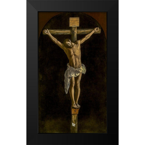 The Crucifixion 1627 Black Modern Wood Framed Art Print by de Zurbaran, Francisco
