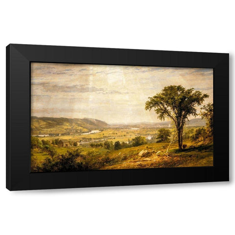 Wyoming Valley, Pennsylvania 1864 Black Modern Wood Framed Art Print by Cropsey, Jasper Francis