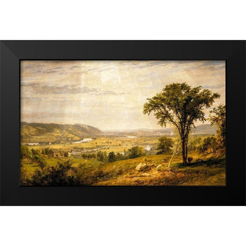 Wyoming Valley, Pennsylvania 1864 Black Modern Wood Framed Art Print by Cropsey, Jasper Francis