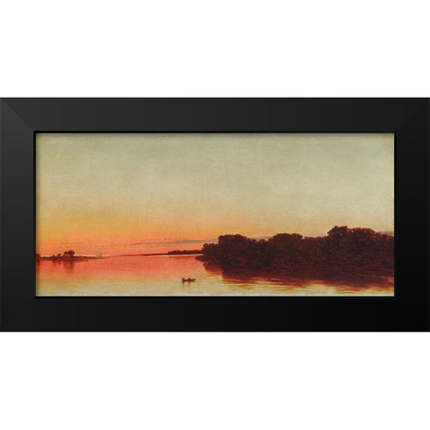 Twilight on the Sound, Darien, Connecticut 1872 Black Modern Wood Framed Art Print by Kensett, John Frederick