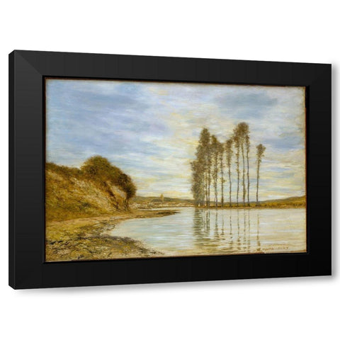 View on the Seine: Harp of the Winds Black Modern Wood Framed Art Print with Double Matting by Martin, Homer DodgeÂ 