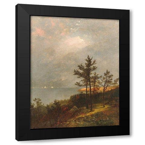 Gathering Storm on Long Island Sound 1872 Black Modern Wood Framed Art Print by Kensett, John Frederick