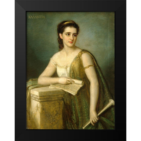 Calliope 1869 Black Modern Wood Framed Art Print by Fagnani, Joseph