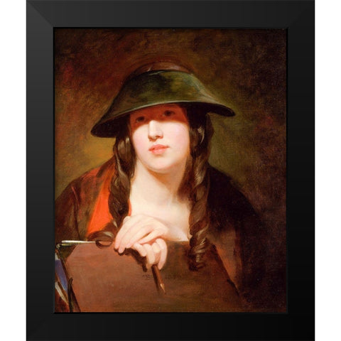 The Student 1839 Black Modern Wood Framed Art Print by Sully, ThomasÂ 