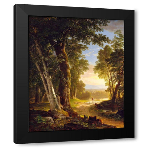 The Beeches 1845 Black Modern Wood Framed Art Print by Durand, Asher Brown