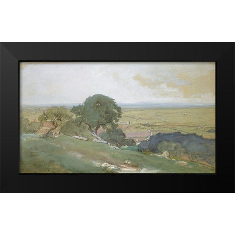 Olive Trees at Tivoli 1873 Black Modern Wood Framed Art Print by Inness, GeorgeÂ 