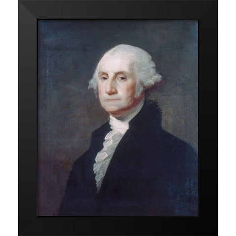 George Washington 1803 Black Modern Wood Framed Art Print by Stuart, Gilbert