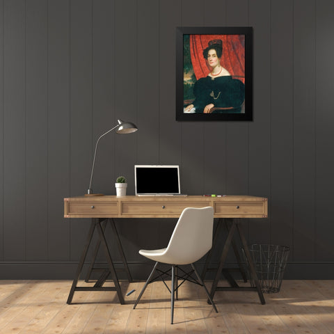 Mary Ann Garrits 1834 Black Modern Wood Framed Art Print by Spencer, Frederick R.Â 