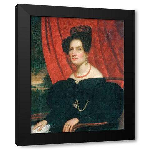 Mary Ann Garrits 1834 Black Modern Wood Framed Art Print by Spencer, Frederick R.Â 
