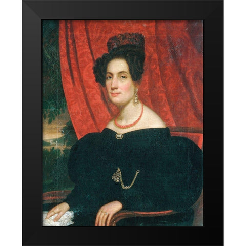Mary Ann Garrits 1834 Black Modern Wood Framed Art Print by Spencer, Frederick R.Â 