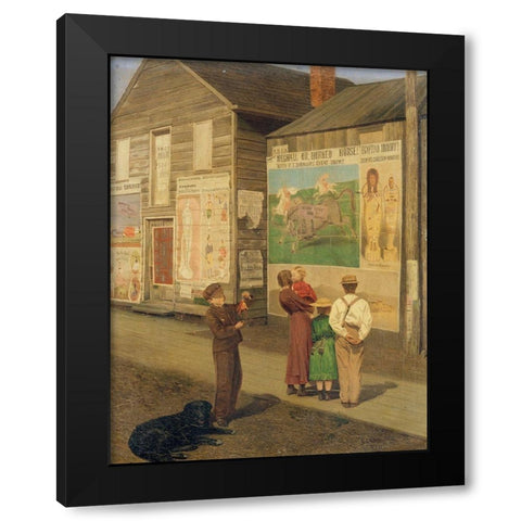 Coming Events Cast Their Shadows Before 1871 Black Modern Wood Framed Art Print by Ward, Charles Caleb