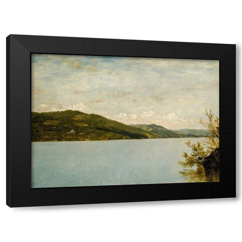 Lake George, 1872 Black Modern Wood Framed Art Print with Double Matting by Kensett, John Frederick