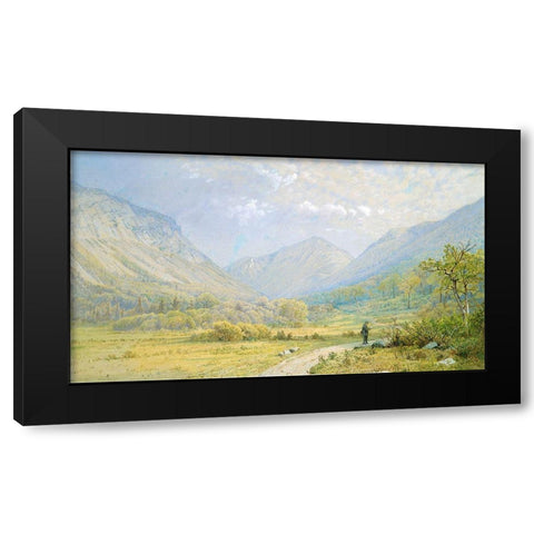 Franconia Notch, New Hampshire Black Modern Wood Framed Art Print with Double Matting by Richards, William Trost