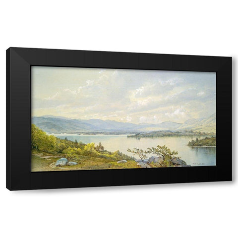 Lake Squam and the Sandwich Mountains 1872 Black Modern Wood Framed Art Print with Double Matting by Richards, William Trost