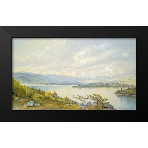 Lake Squam and the Sandwich Mountains 1872 Black Modern Wood Framed Art Print by Richards, William Trost