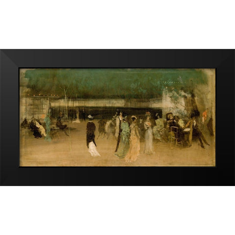 Cremorne Gardens, No. 2 Black Modern Wood Framed Art Print by Whistler, James McNeill