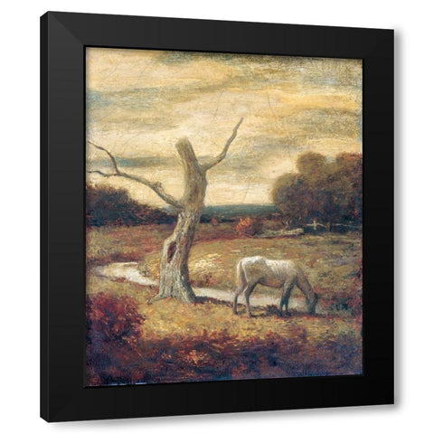Autumn Meadows Black Modern Wood Framed Art Print with Double Matting by Ryder, Albert Pinkham